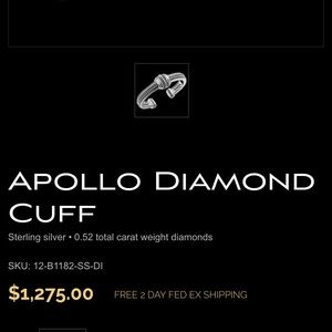 John Atencio diamond silver bracelet/cuff